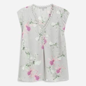 Daniel Rainn Charlotte Lace Trim Blouse